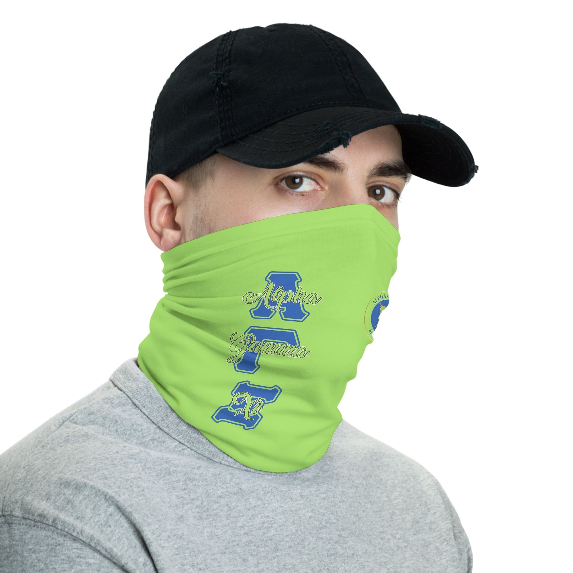 Sorority Neck Gaiter - Alpha Gamma Xi Neck Gaiter Original Green Style