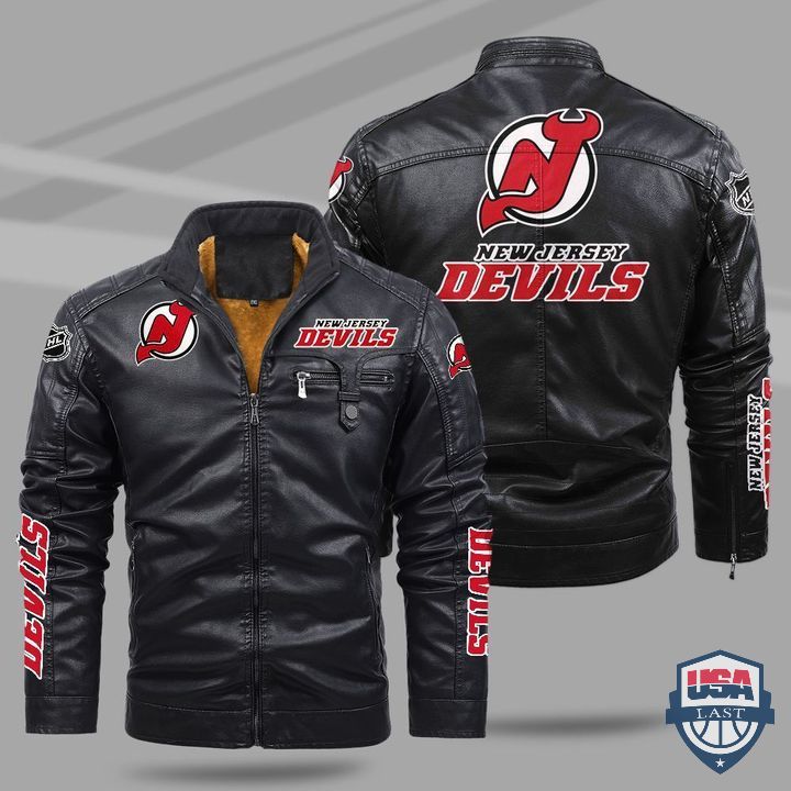 New Jersey Devils Fleece Leather Jacket - HVsun