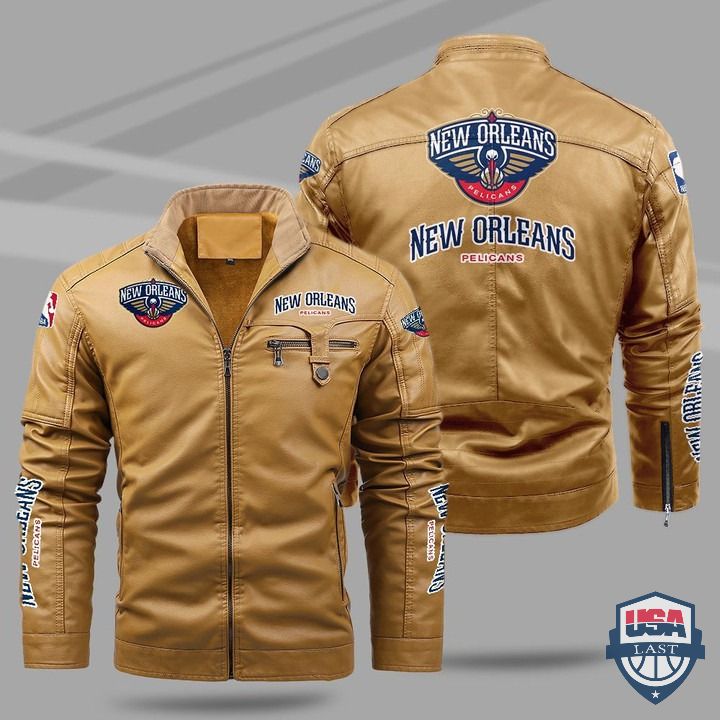 New Orleans Pelicans Fleece Leather Jacket - HVsun