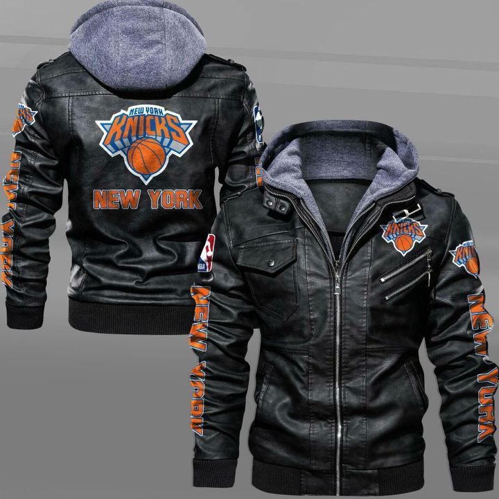 New York Knicks Leather Jacket - HVsun