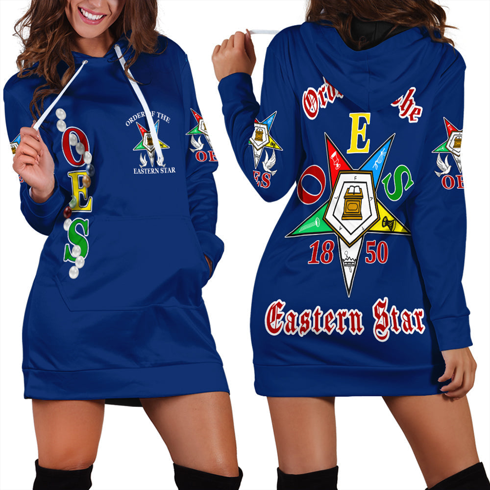 Order Of The Eastern Star Pearls Blue Hoodie Dress