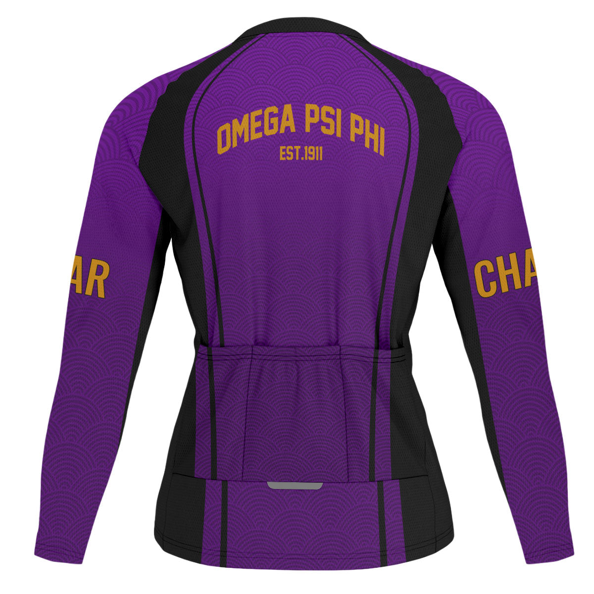 Omega Psi Phi Cycling Jersey Custom Purple  Wave Style