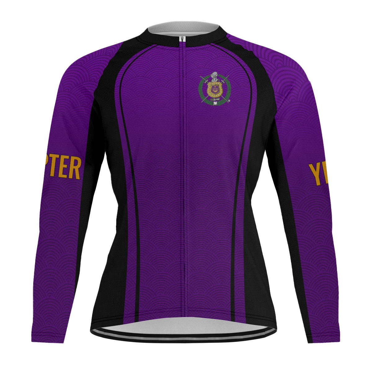 Omega Psi Phi Cycling Jersey Custom Purple  Wave Style