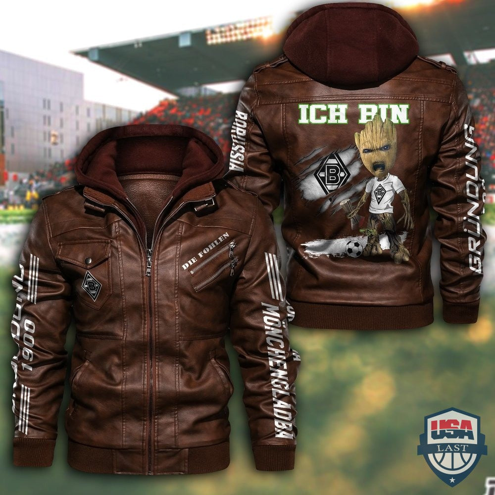 Borussia Mönchengladbach FC Hooded Leather Jacket - HVsun