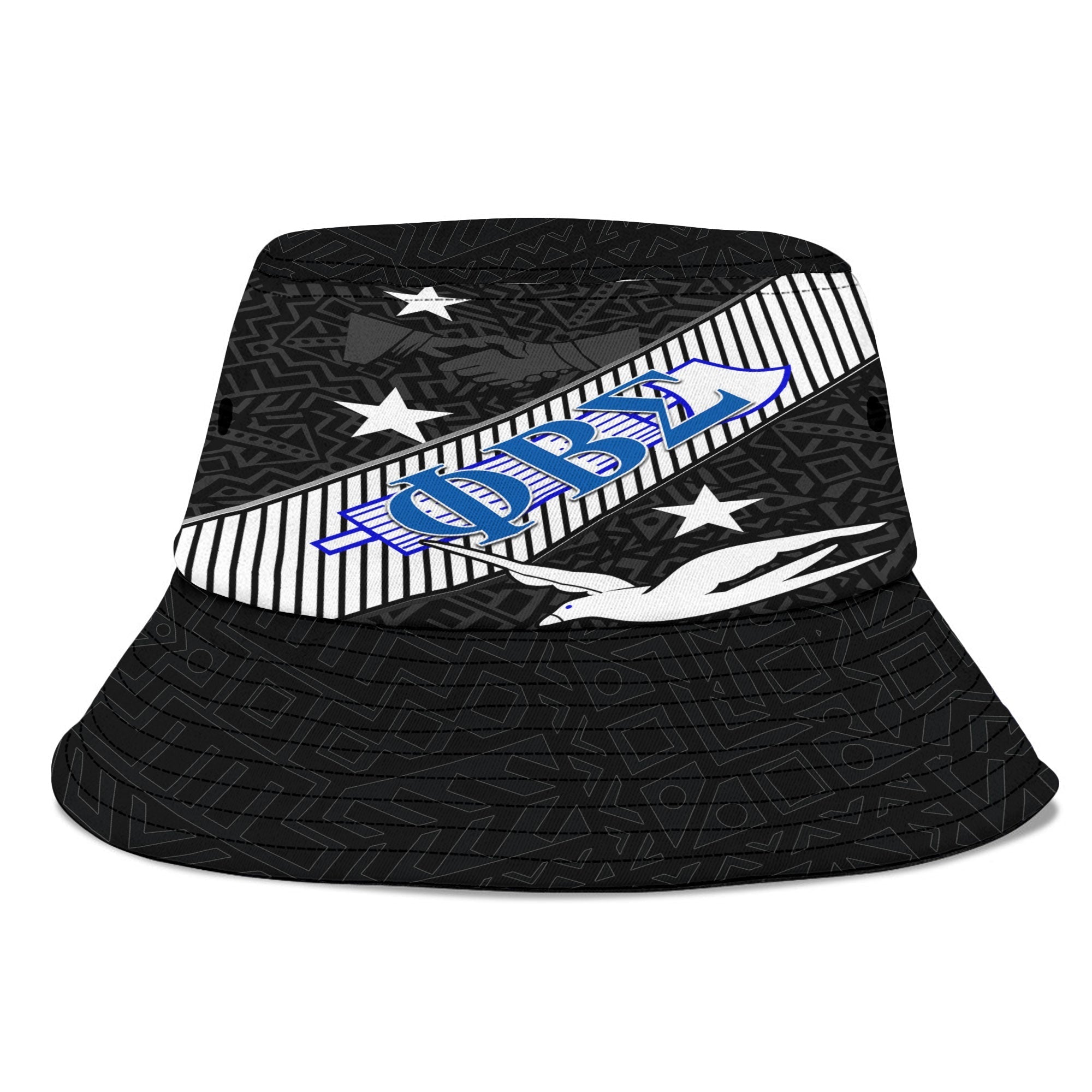 Fraternity Bucket Hat - Phi Beta Sigma Bucket Hat 1914 Symbol Black Style - LH1