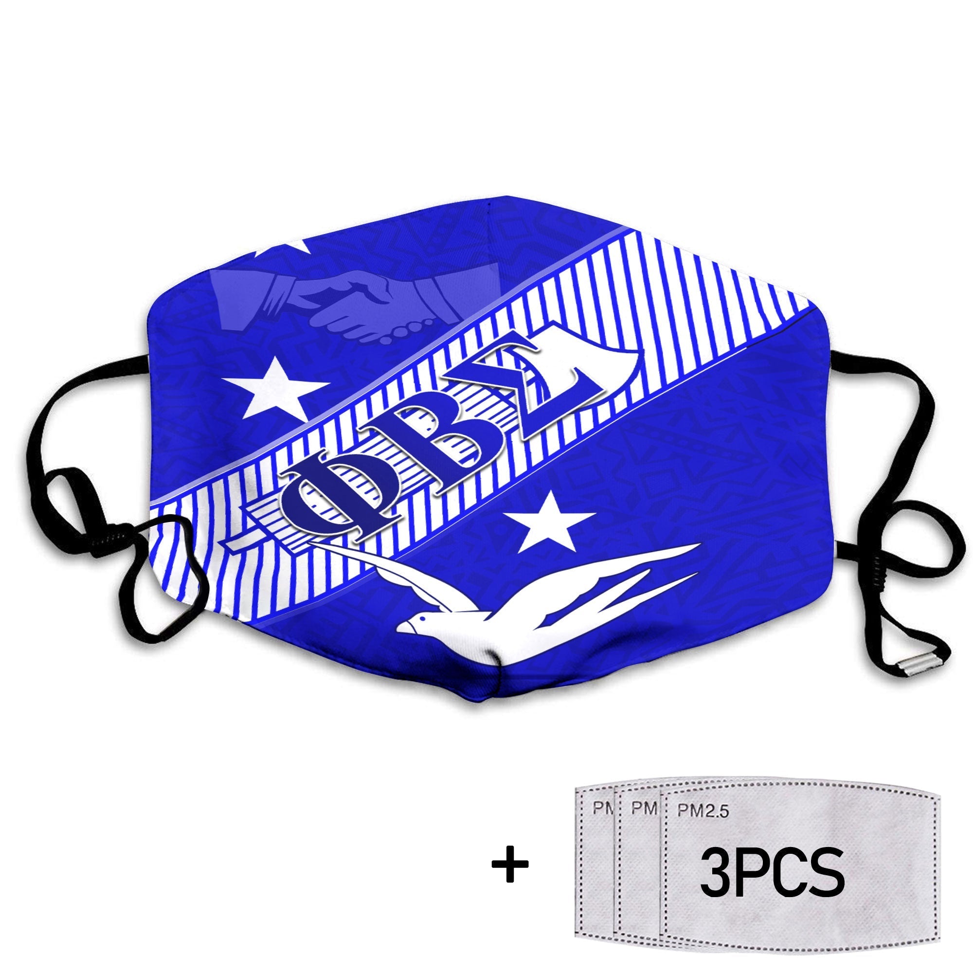 Fraternity Face Mask - Phi Beta Sigma Face Mask 1914 Symbol Style