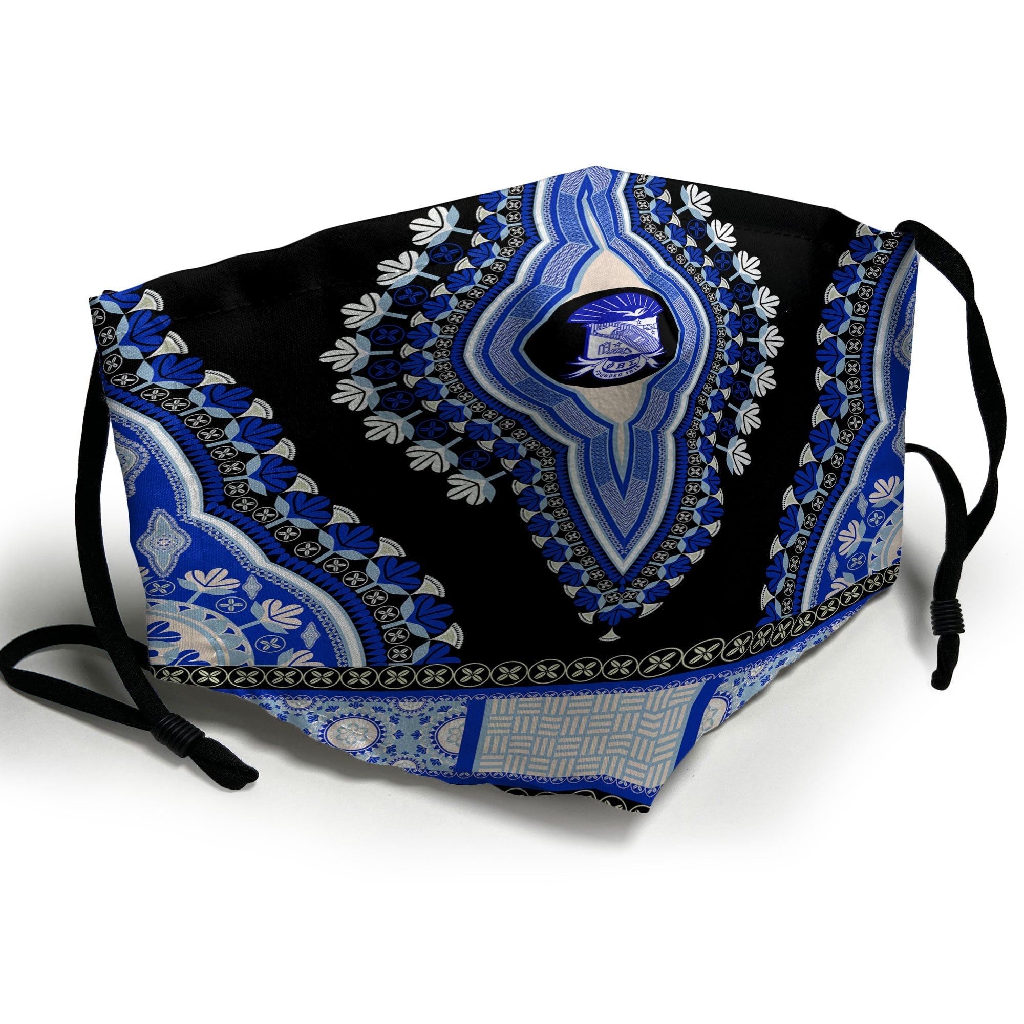 Fraternity Face Mask - Phi Beta Sigma Face Mask African Dashiki Style