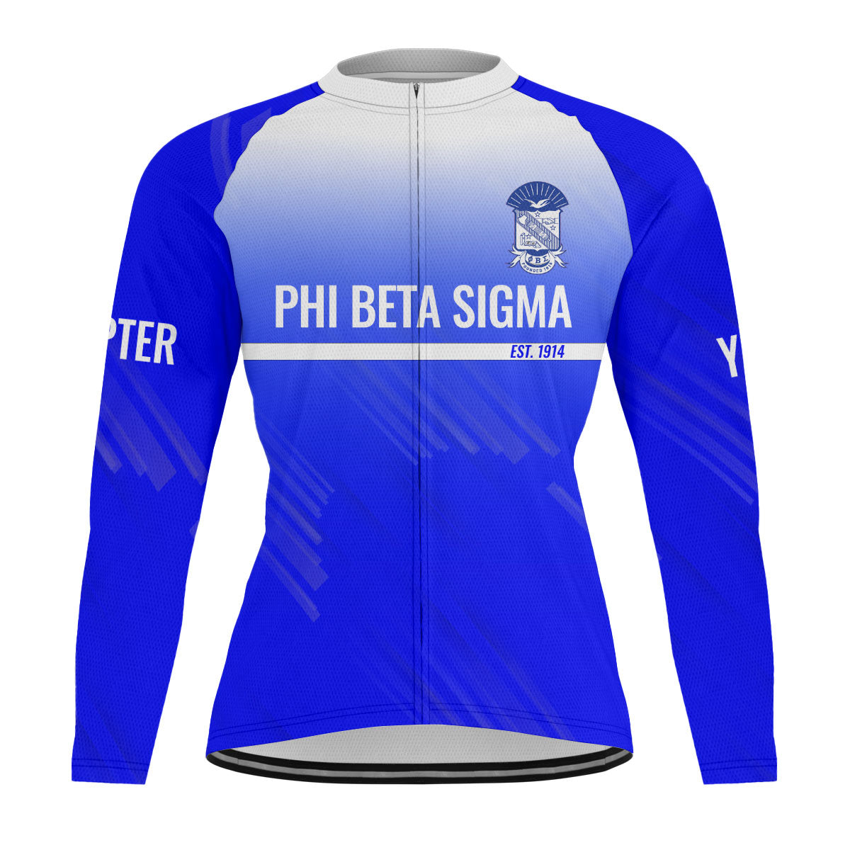 Phi Beta Sigma Cycling Jersey Custom Royal Blue Iced Style