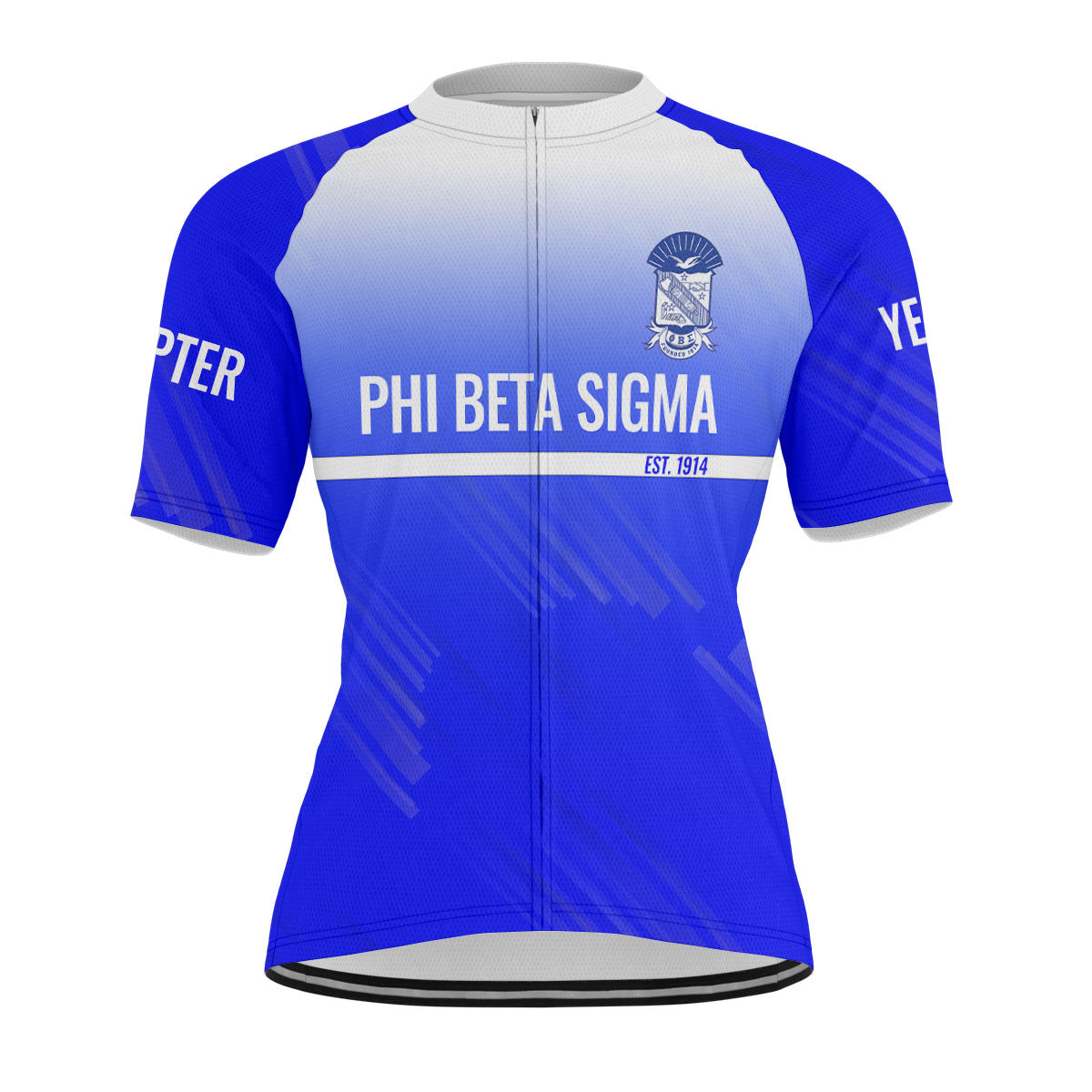 Phi Beta Sigma Cycling Jersey Custom Royal Blue Iced Style