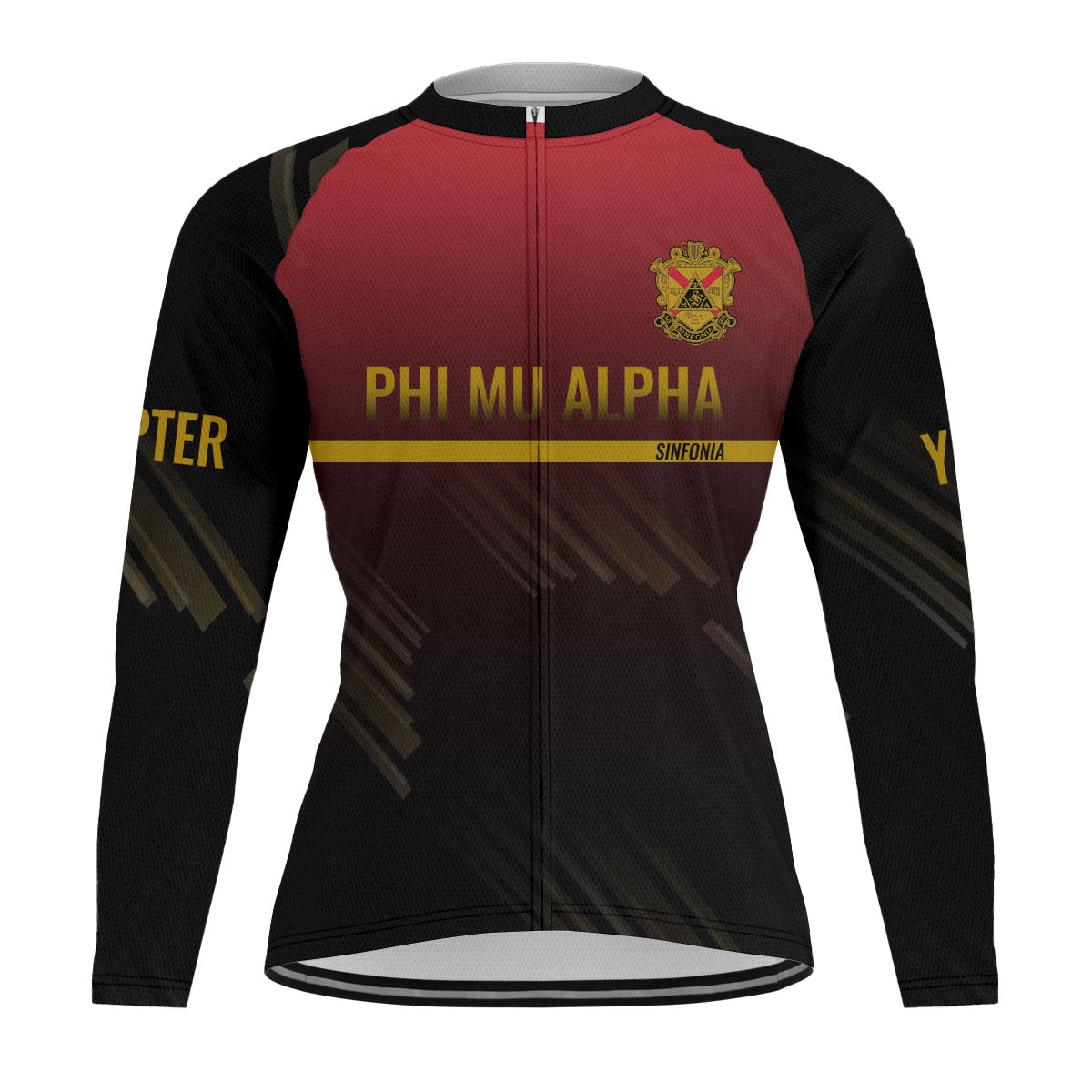 Phi Mu Alpha Cycling Jersey Custom Red Black Iced Style