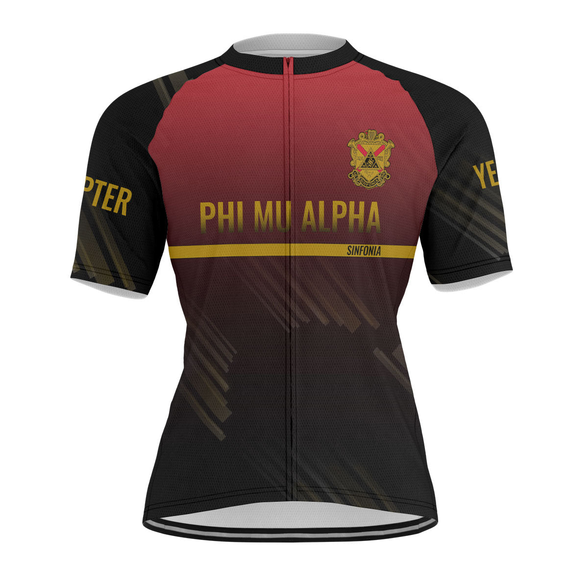 Phi Mu Alpha Cycling Jersey Custom Red Black Iced Style