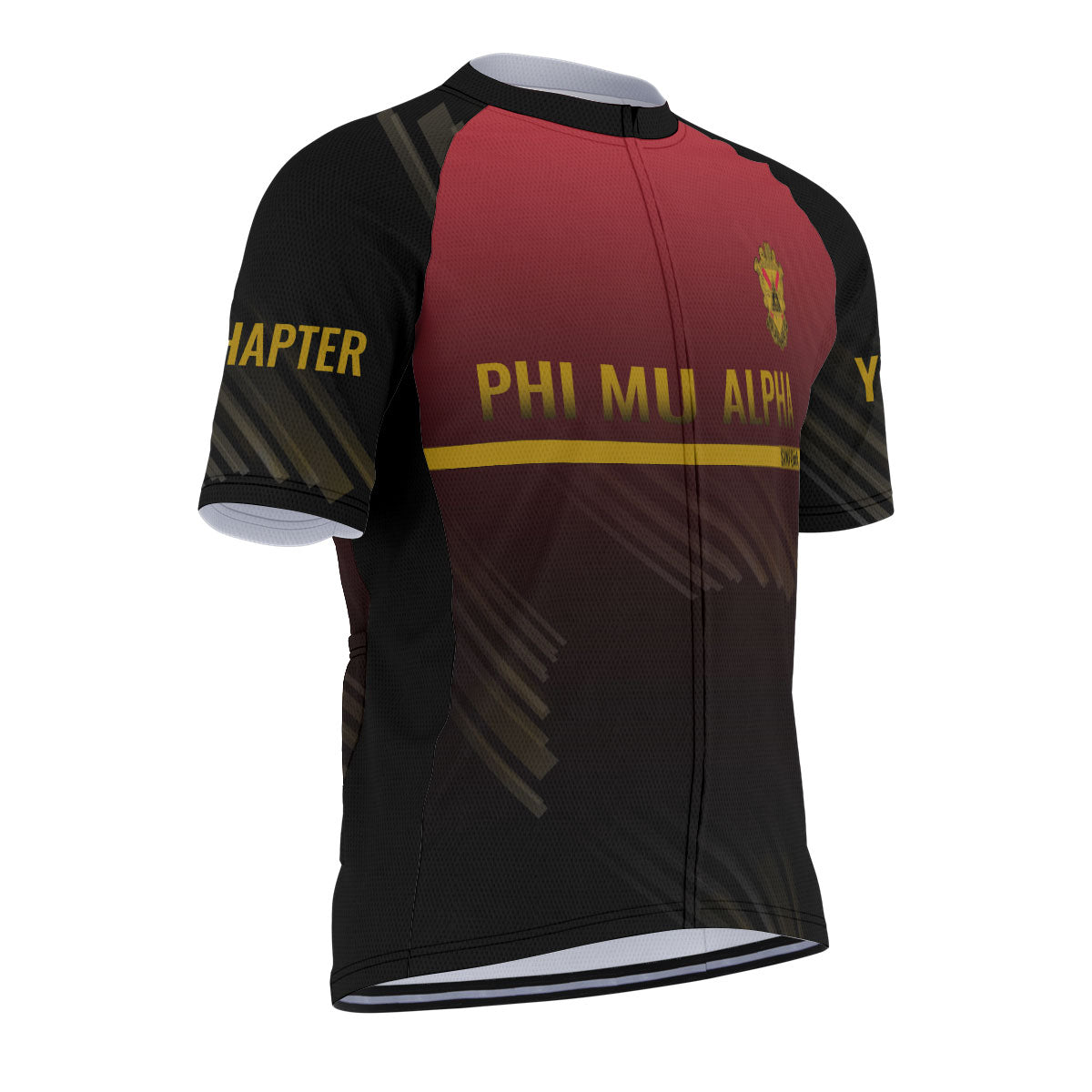 Phi Mu Alpha Cycling Jersey Custom Red Black Iced Style