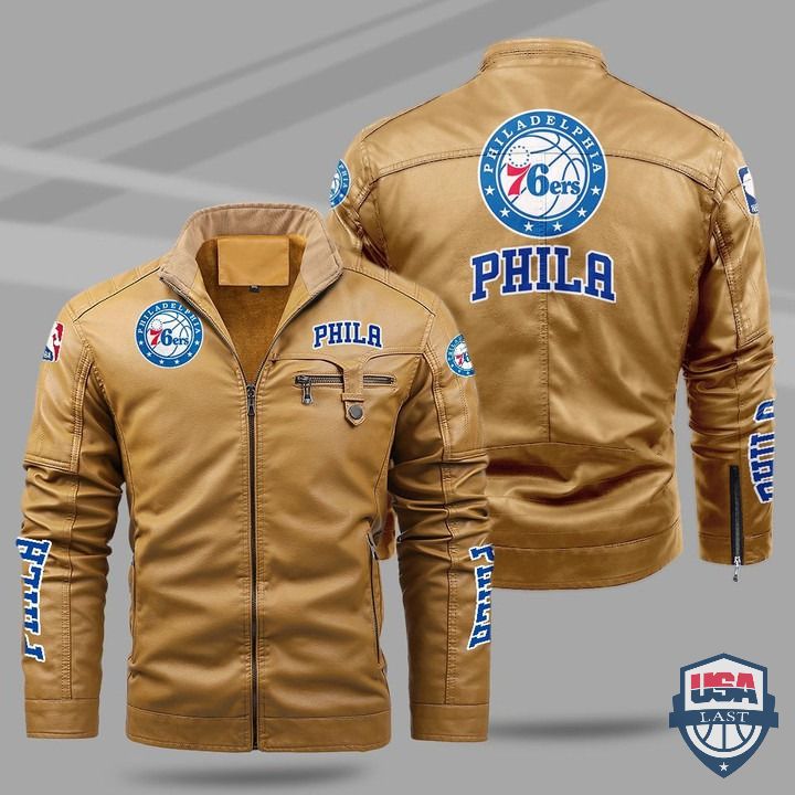 Philadelphia 76ers Fleece Leather Jacket - HVsun