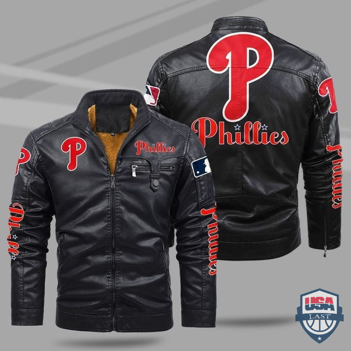 Philadelphia Phillies Fleece Leather Jacket - HVsun