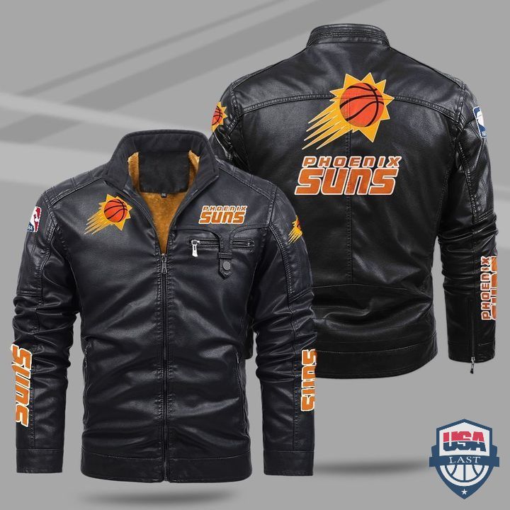 Phoenix Suns Fleece Leather Jacket - HVsun