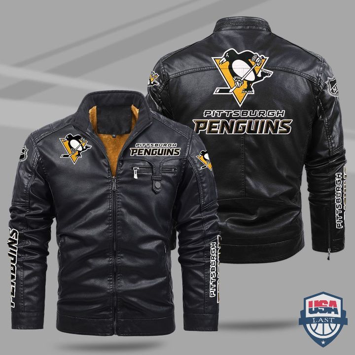 Pittsburgh Penguins Fleece Leather Jacket - HVsun
