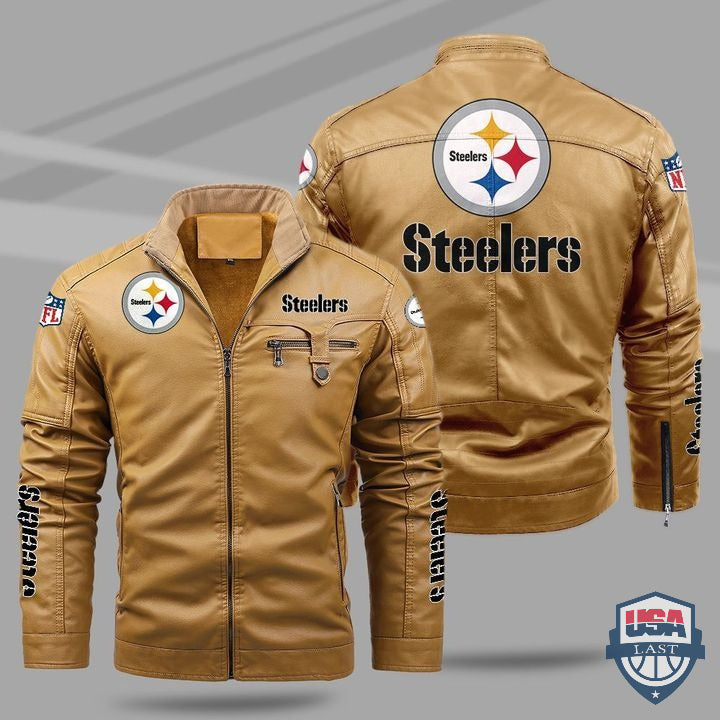 Pittsburgh Steelers Fleece Leather Jacket - HVsun