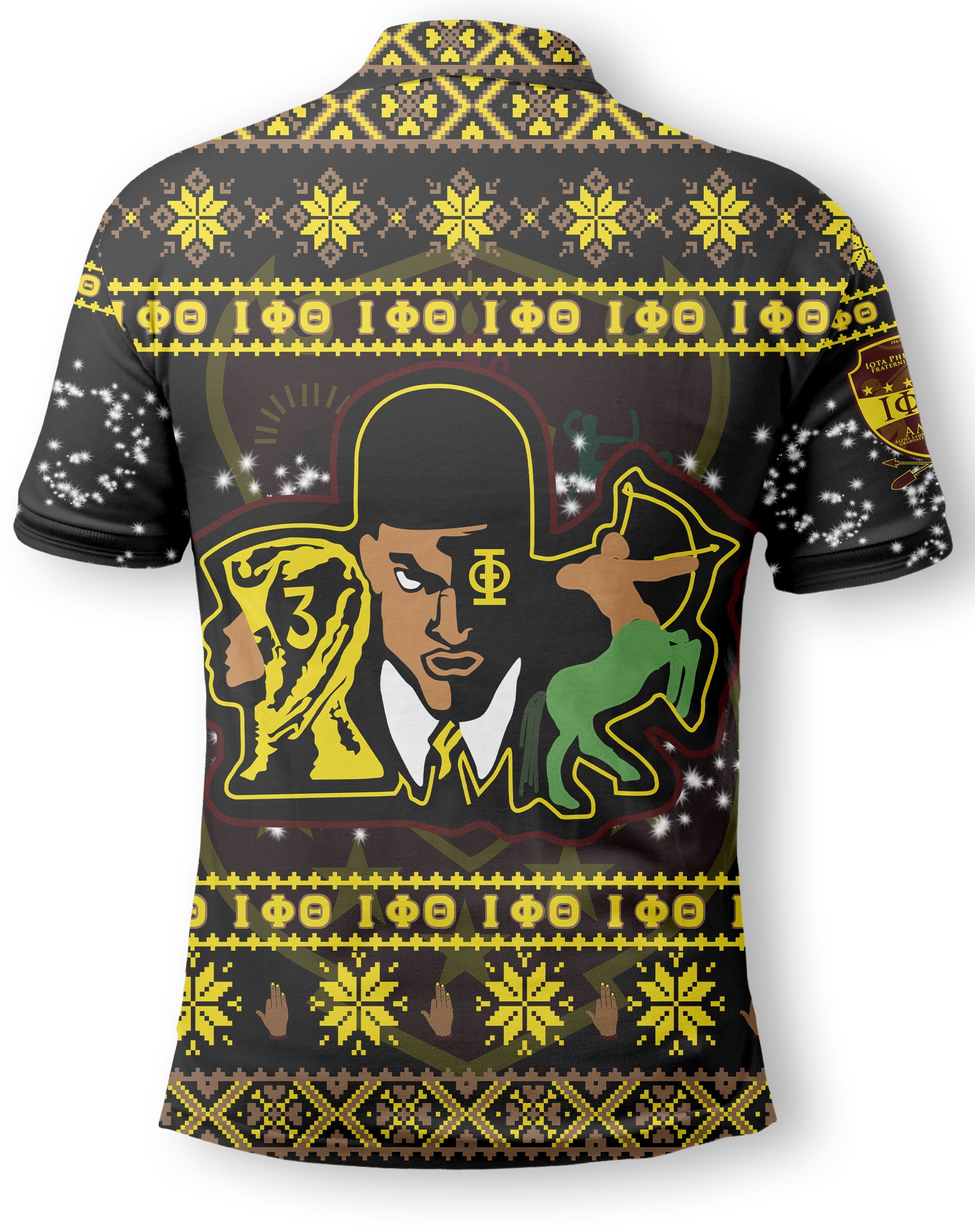 Fraternity Polo - Christmas Iota Phi Theta Polo Shirt Centaur Style