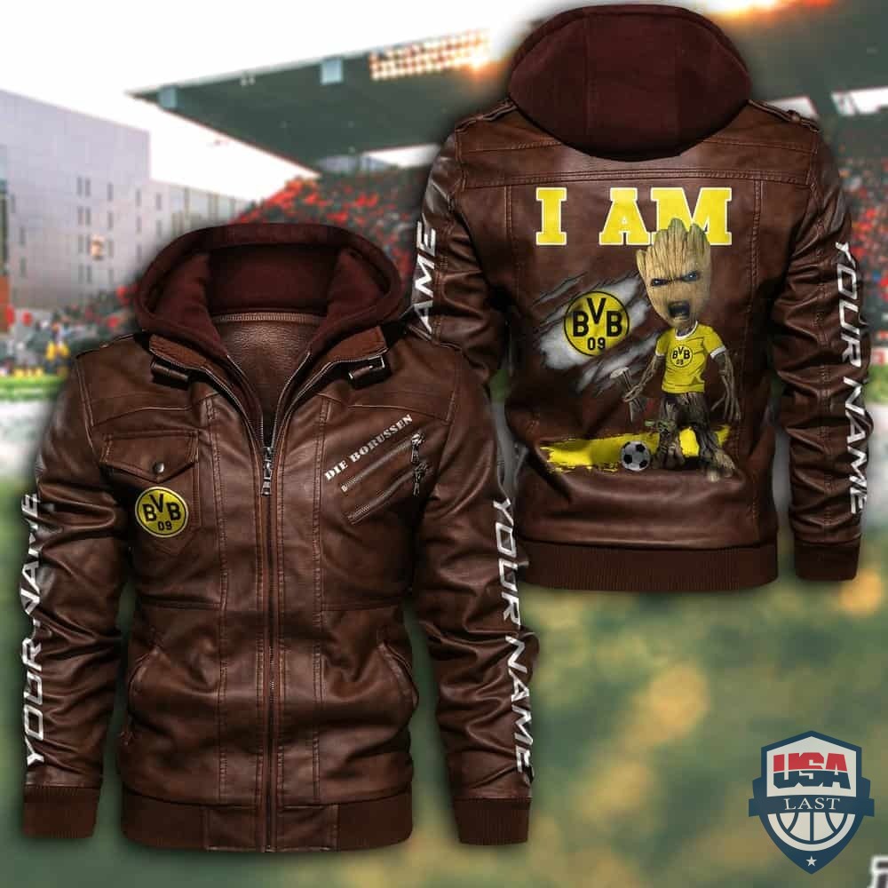 Borussia Dortmund FC Custom Name Leather Jacket - HVsun