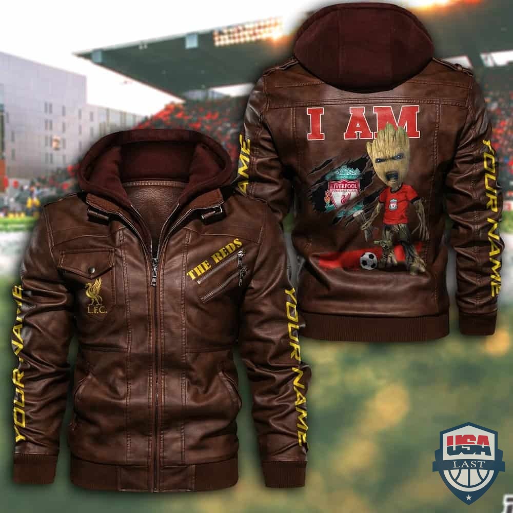 Customize Groot I Am Liverpool Fan Leather Jacket - USALast
