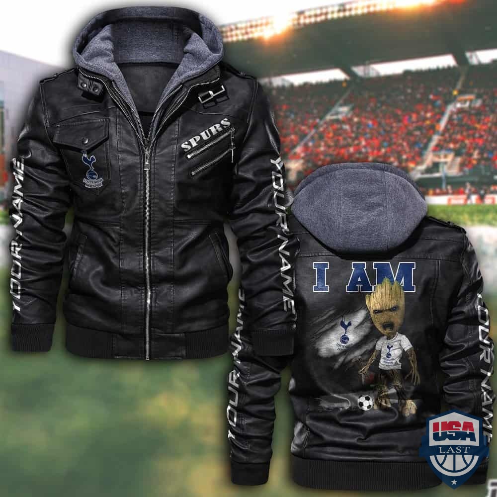 Customize Groot I Am Tottenham Hotspur Fan Leather Jacket - USALast