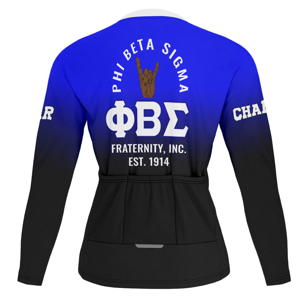 Phi Beta Sigma Cycling Jersey Custom Royal Blue Geometric Lines Style