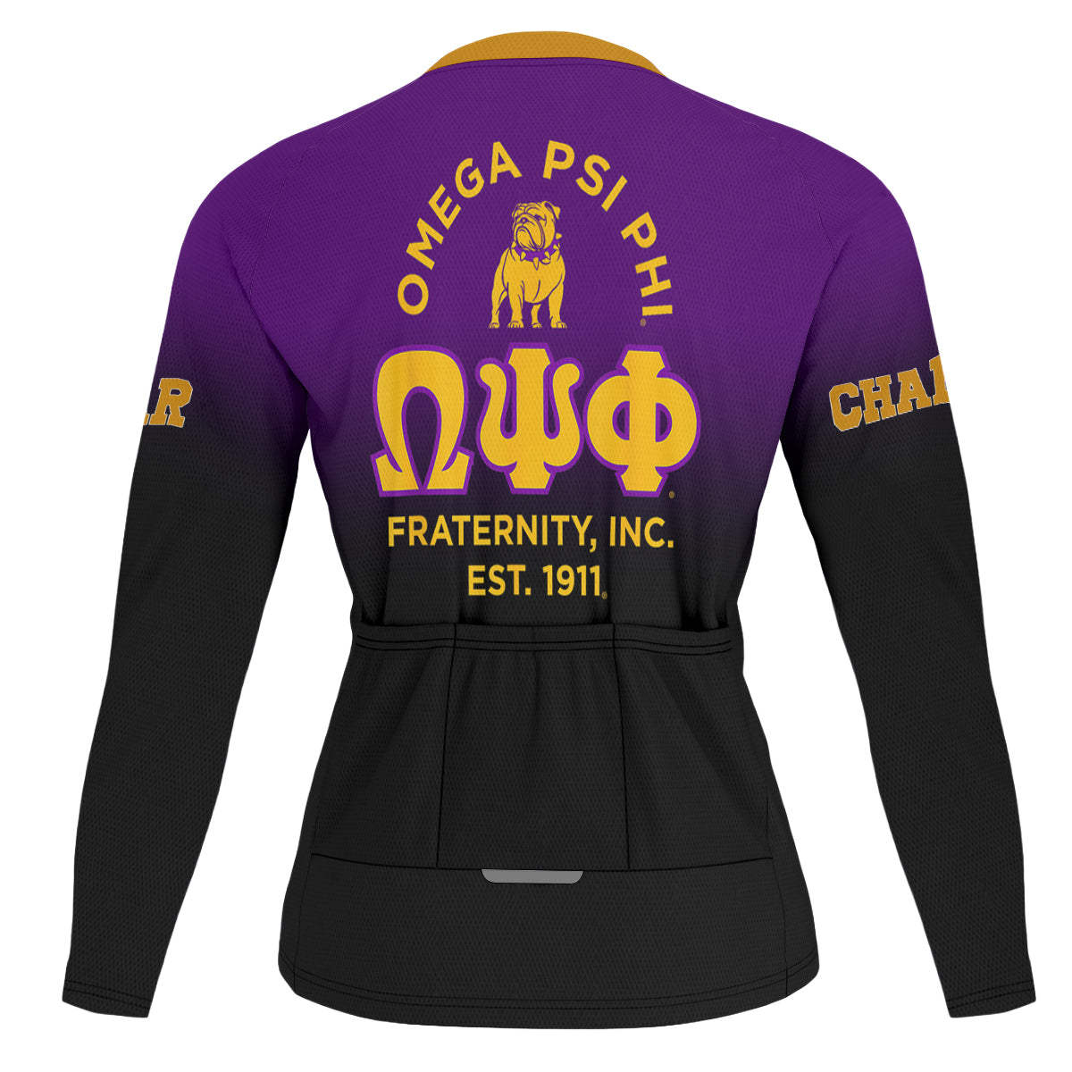 Omega Psi Phi Cycling Jersey Custom Purple Geometric Lines Style