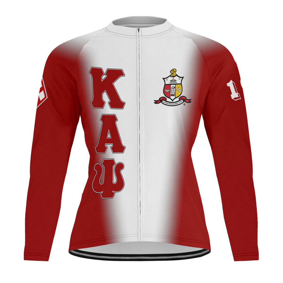 Kappa Alpha Psi Cycling Jersey Custom Red White Spear Gradient Style