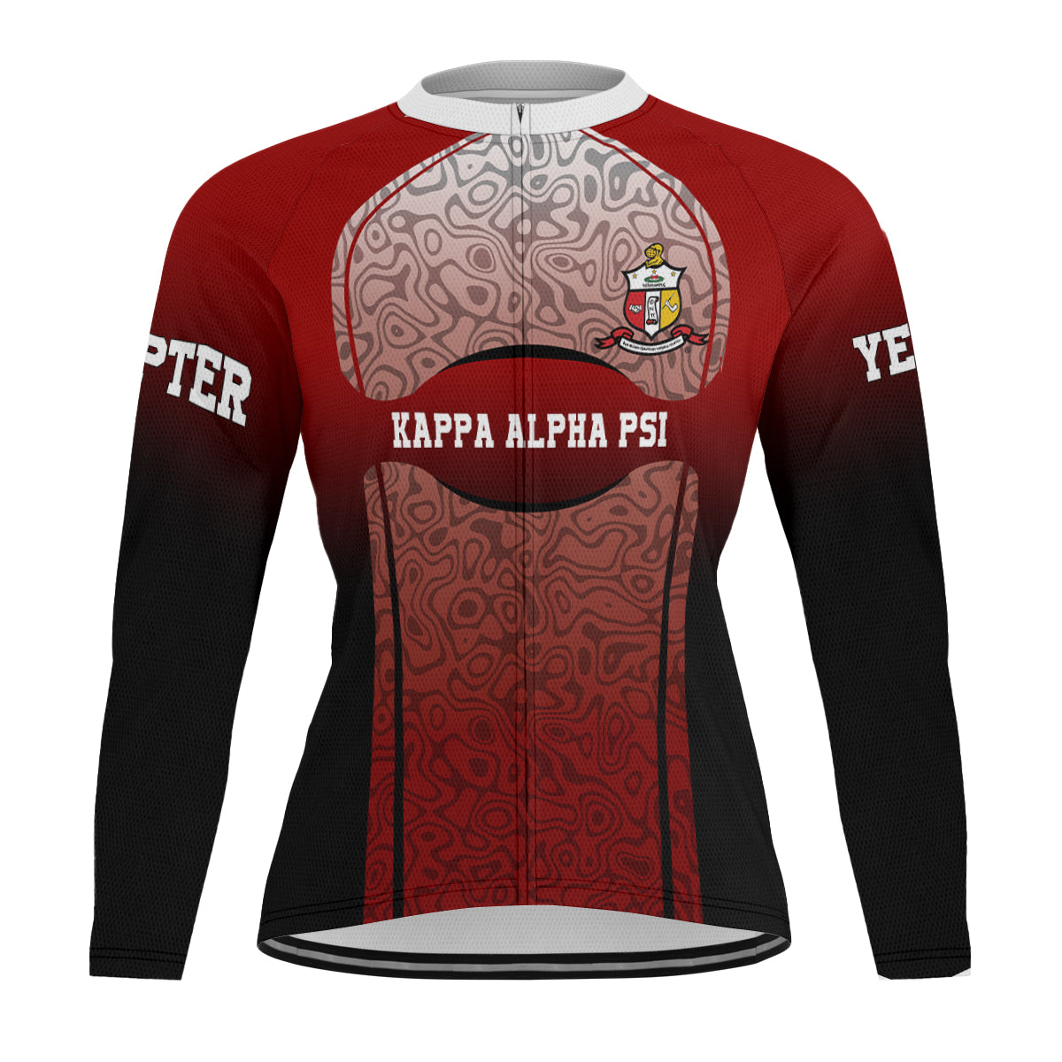 Kappa Alpha Psi Cycling Jersey Custom Crimson Geometric Lines Style