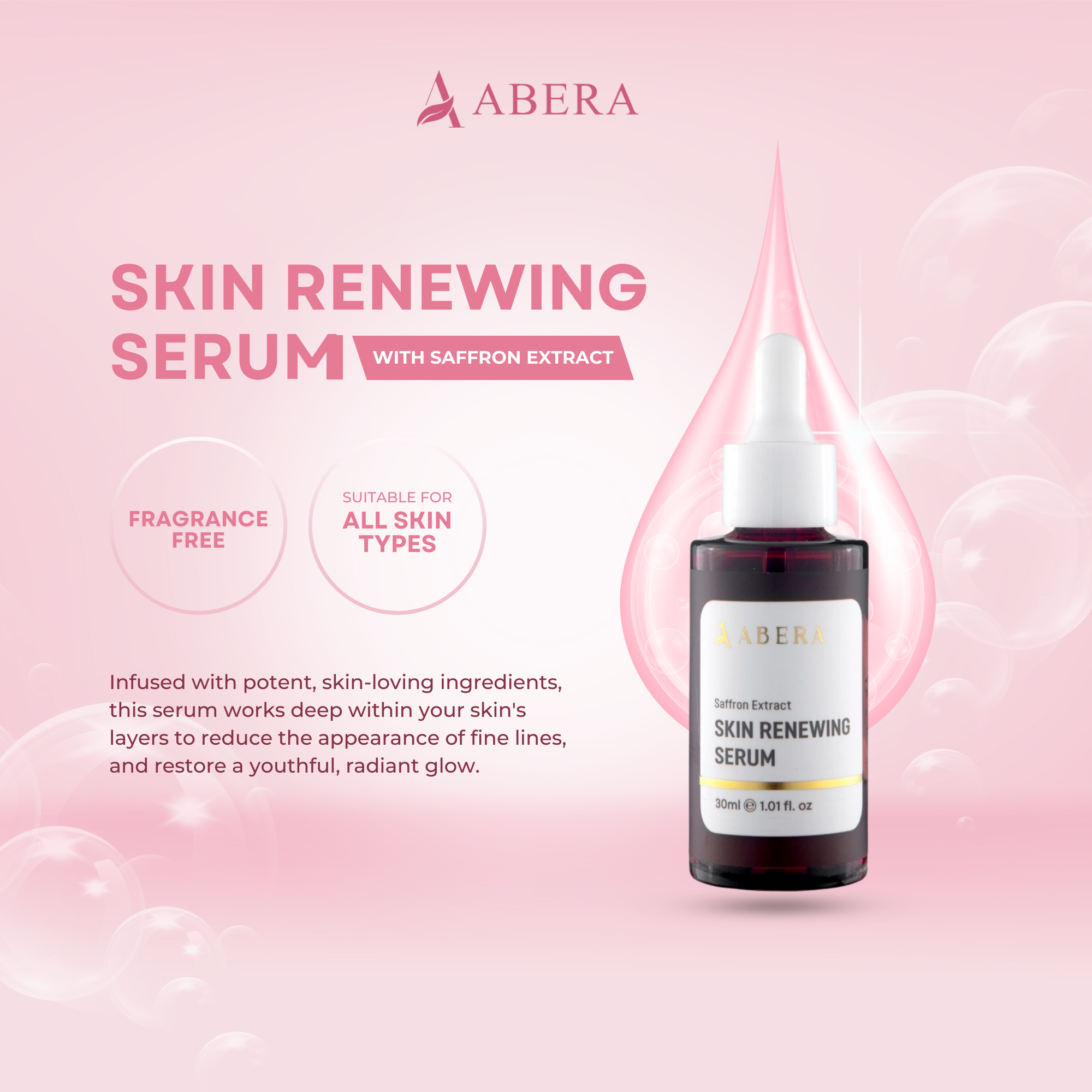 Abera Skin Renewing Serum 1.01 fl Oz.