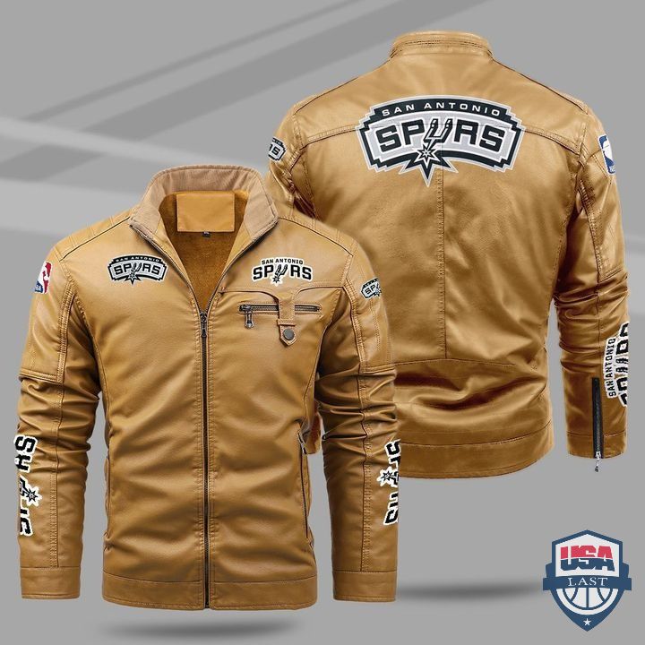 San Antonio Spurs Fleece Leather Jacket - HVsun