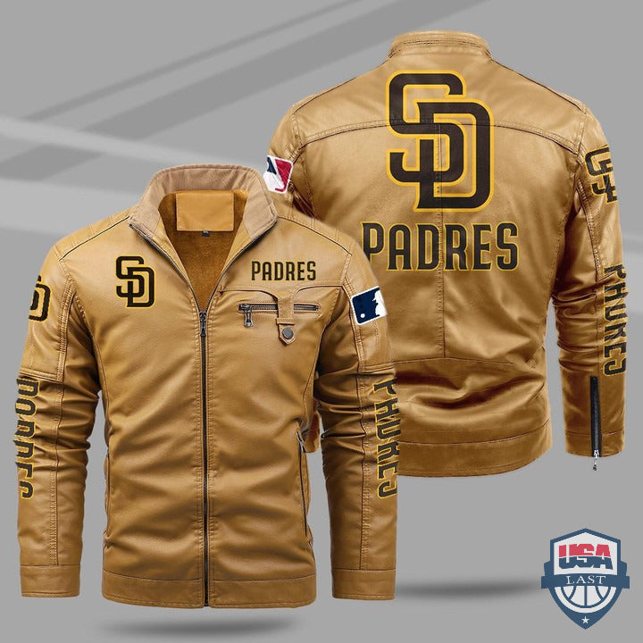 San Diego Padres Fleece Leather Jacket - HVsun