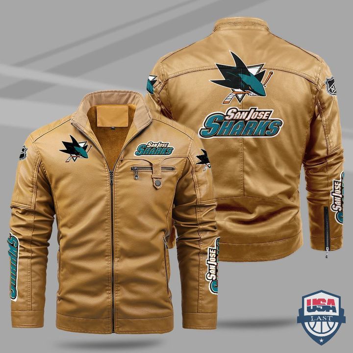San Jose Sharks Fleece Leather Jacket - HVsun