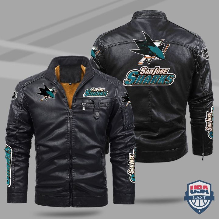 San Jose Sharks Fleece Leather Jacket - HVsun