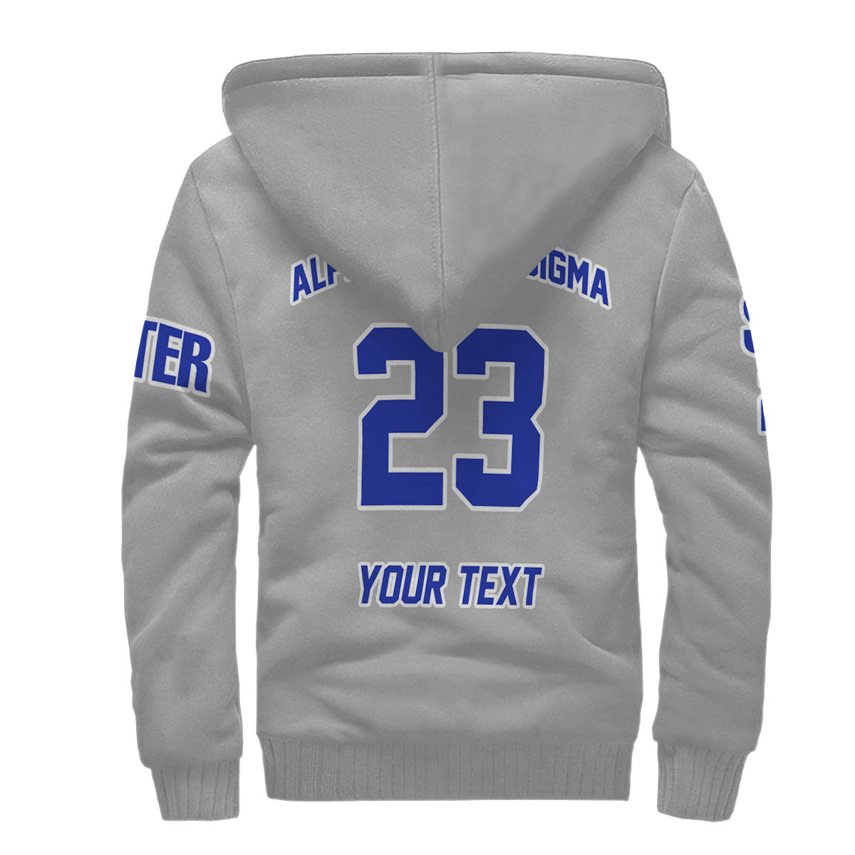 Fraternity Hoodie - Personalized Alpha Gamma Sigma Sherpa Hoodie Original Silver Style
