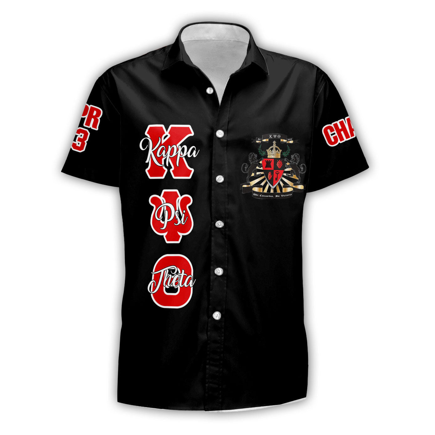 Fraternity Shirt - Personalized Kappa Psi Theta Short Sleeve Shirt Original Lion Claws Style