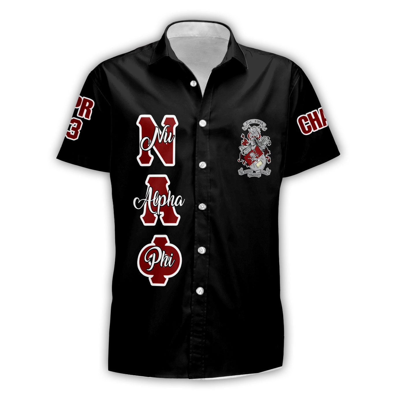 Fraternity Shirt - Personalized Nu Alpha Phi Short Sleeve Shirt Original Dark Style