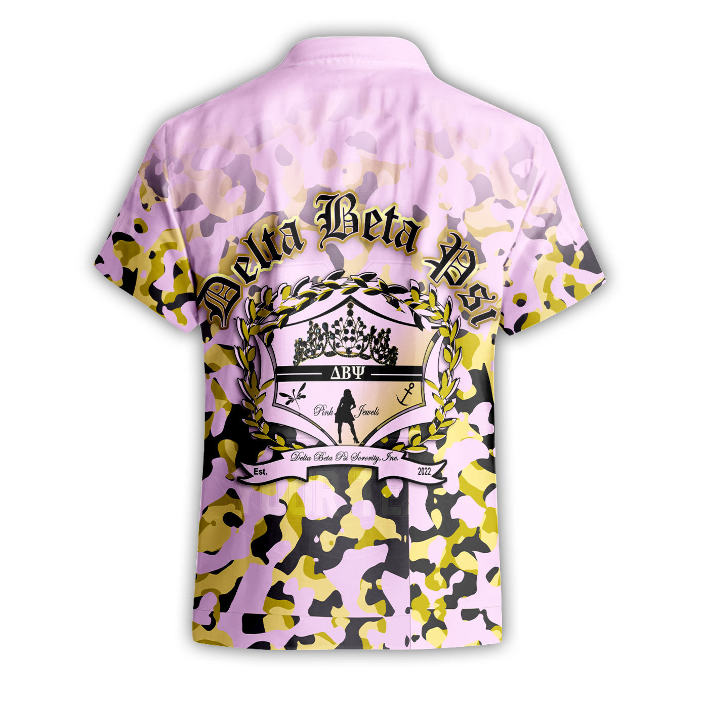 Sorority Shirt - Delta Beta Psi Short Sleeve Shirt Camouflage Style