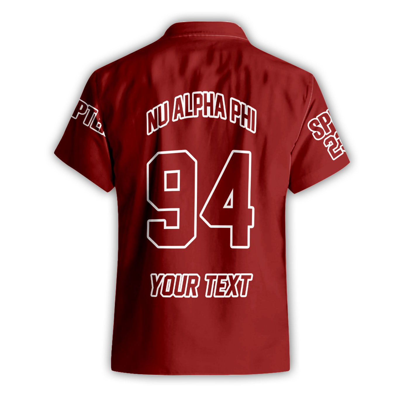 Fraternity Shirt - Personalized Nu Alpha Phi Short Sleeve Shirt Original Maroon Style