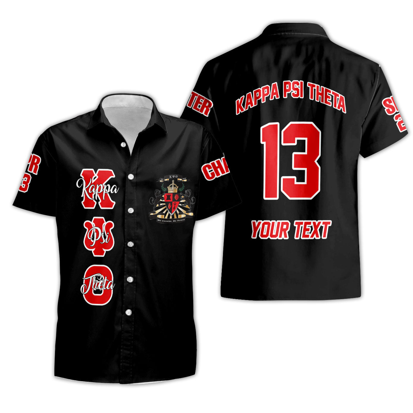 Fraternity Shirt - Personalized Kappa Psi Theta Short Sleeve Shirt Original Dark Style