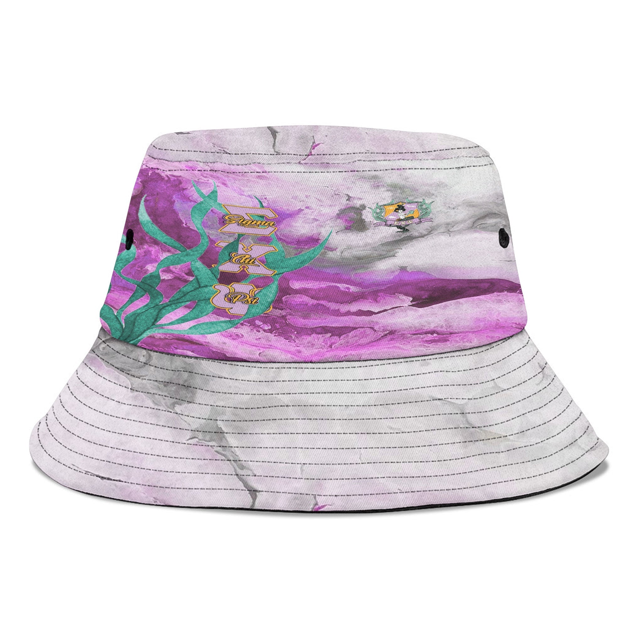 Sorority Bucket Hat - Sigma Chi Psi Bucket Hat Seaweed Mermaid Style