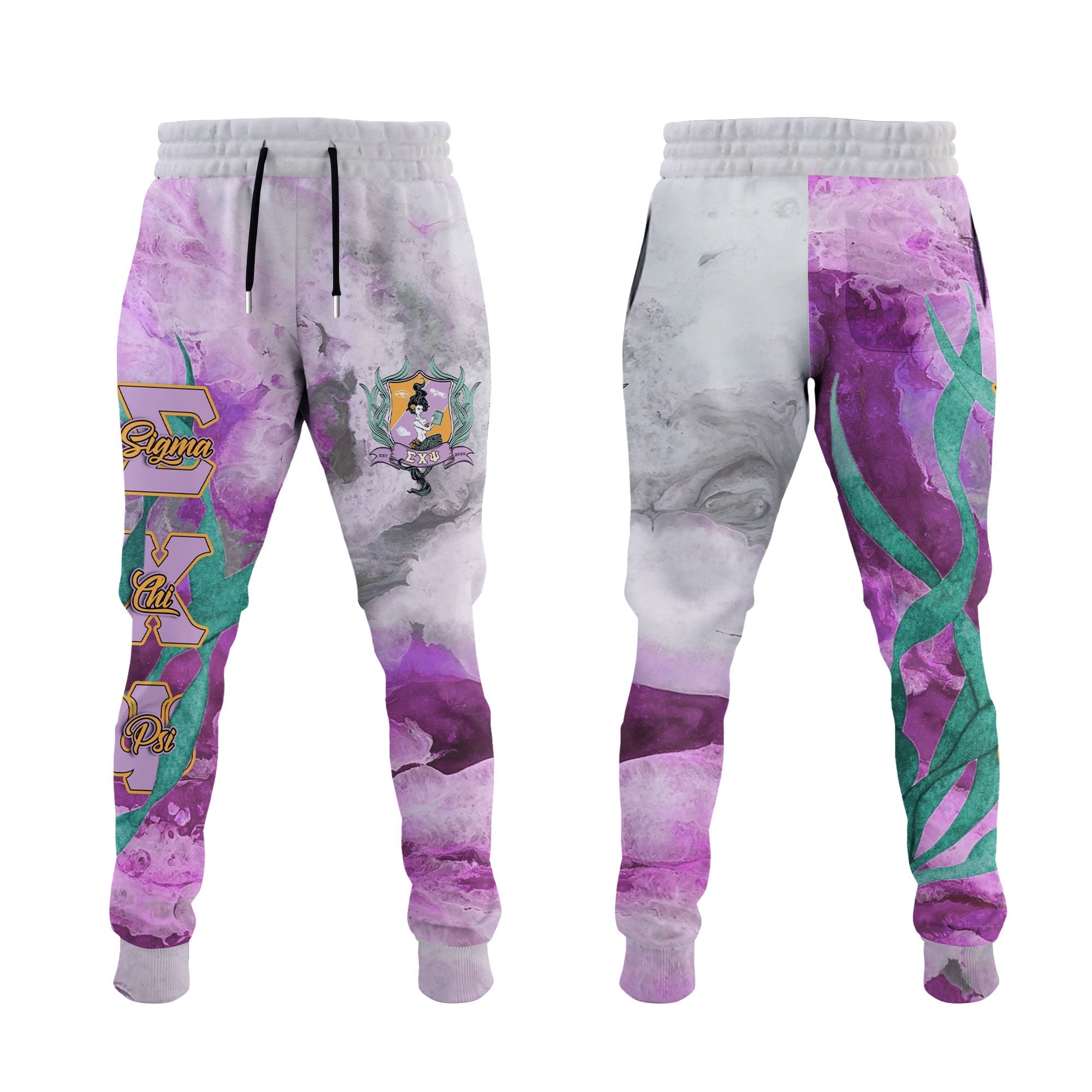 Sorority Jogger Pant - Sigma Chi Psi Jogger Pant Seaweed Mermaid Style