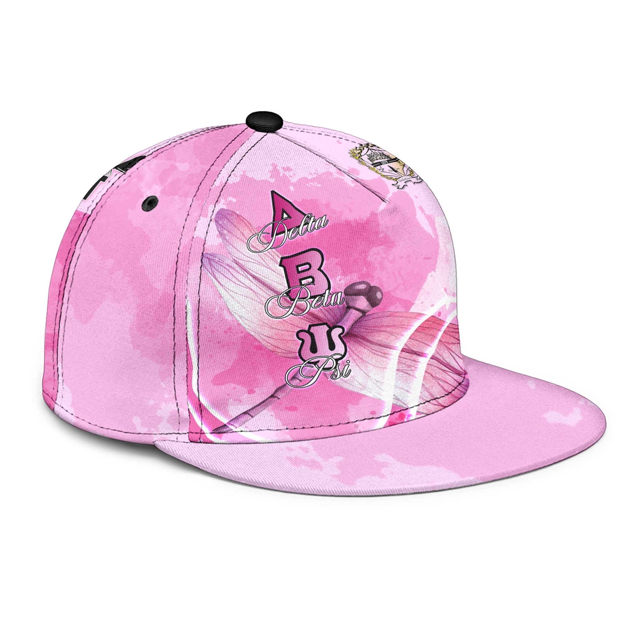 Sorority Hat -  Delta Beta Psi Snapback Hat Pink Dragonfly Style