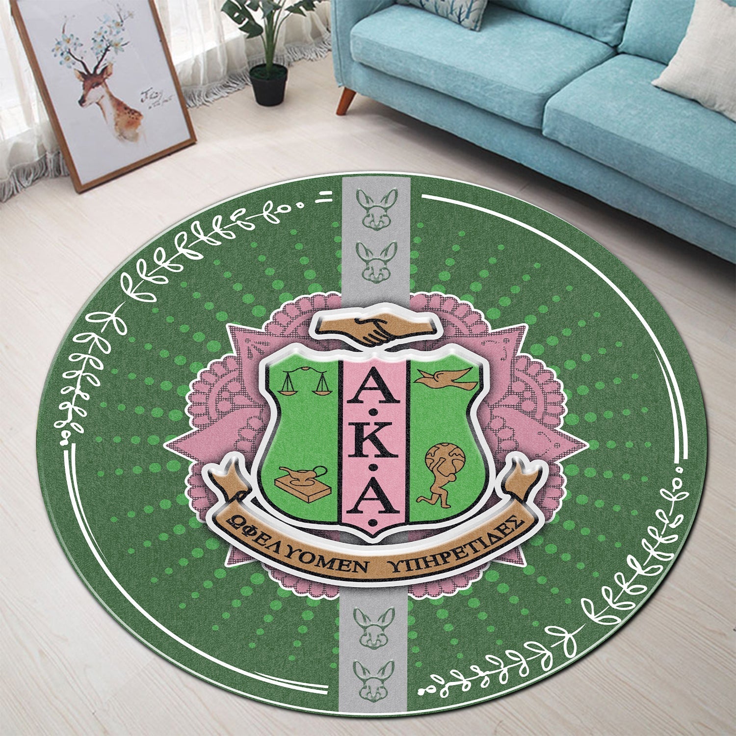 Sorority Carpet - AKA Round Carpet Special Ver01 Style