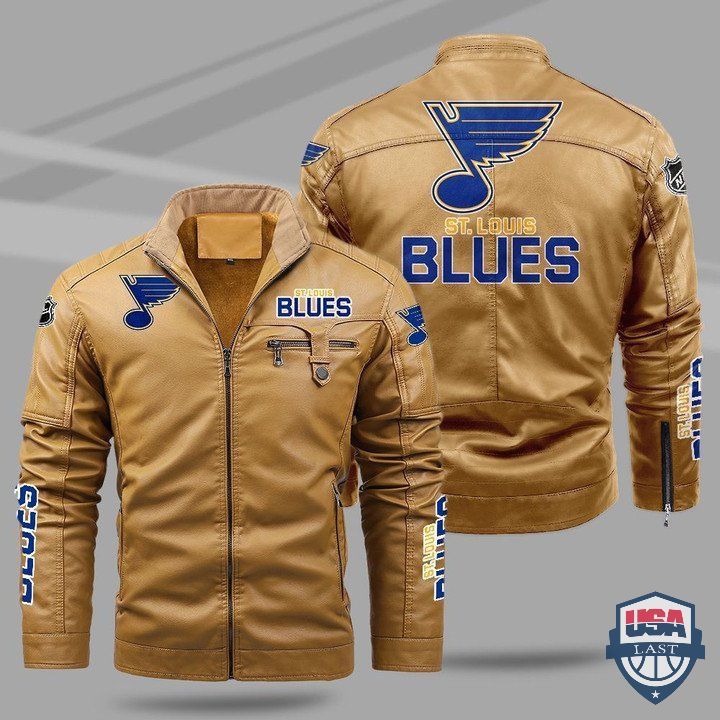 St Louis Blues Fleece Leather Jacket - HVsun