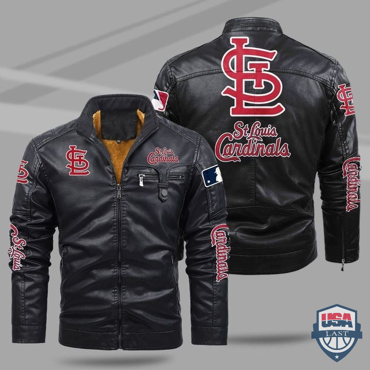 St Louis Cardinals Fleece Leather Jacket - HVsun