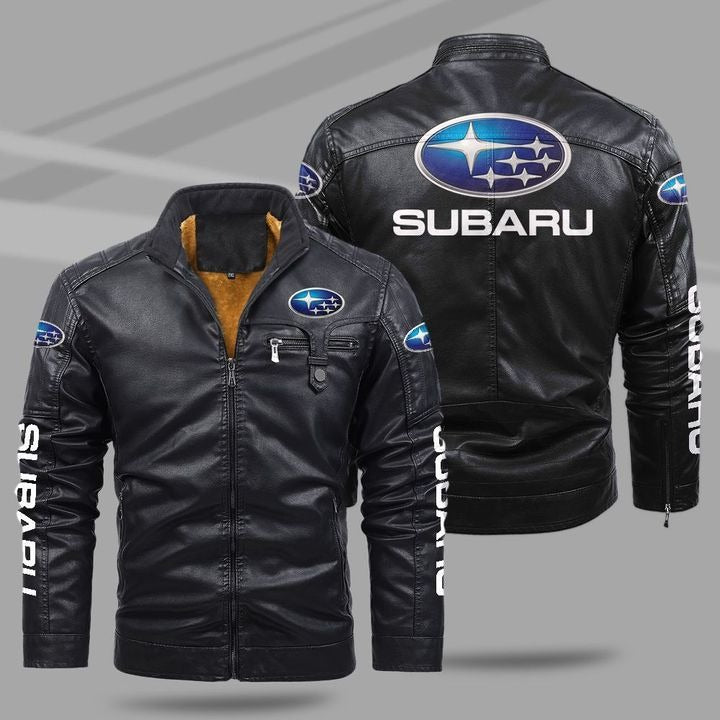 Subaru Fleece Leather Jacket - USALast
