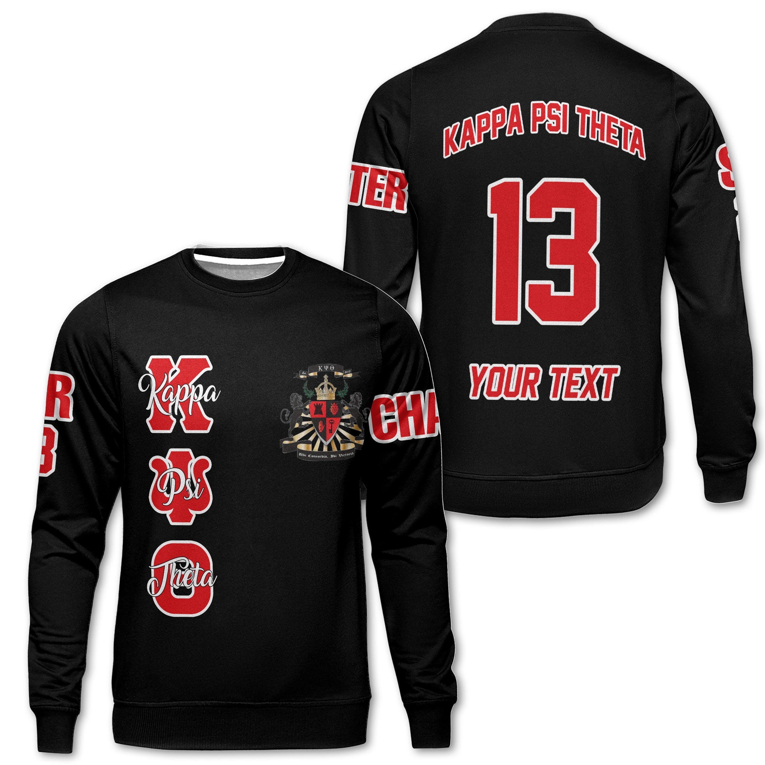 Fraternity Sweatshirt - Personalized Kappa Psi Theta Sweatshirt Original Dark Style