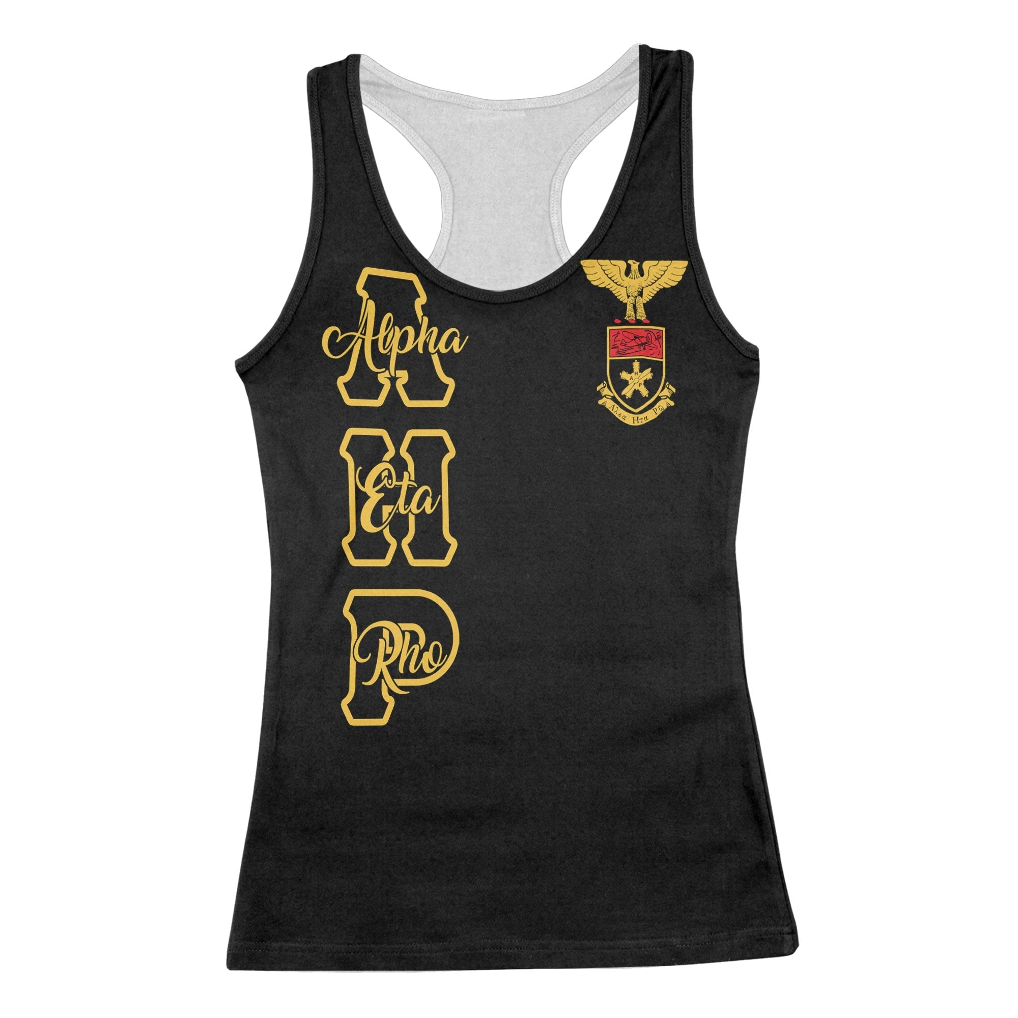 Fraternity Tank Top - Personalized Alpha Eta Rho Racerback Tank Original Dark Style