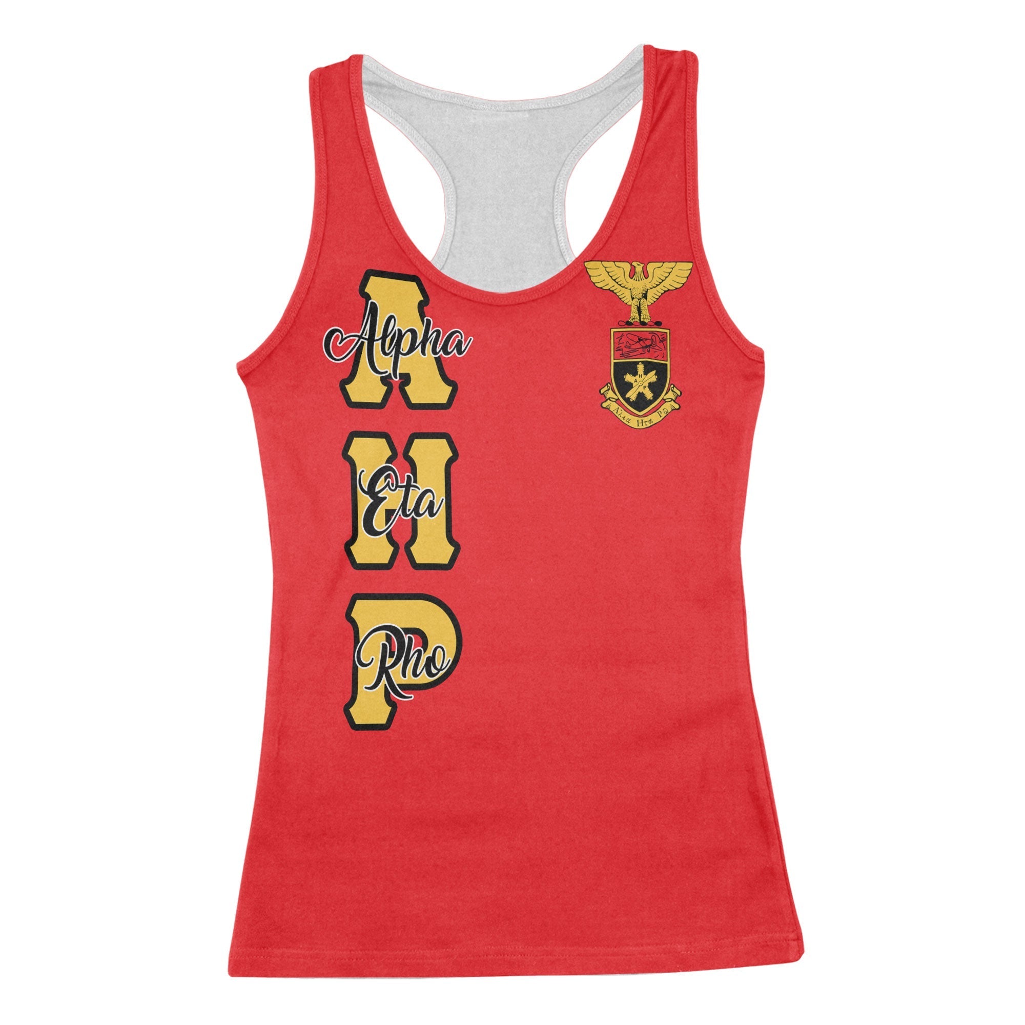 Fraternity Tank Top - Personalized Alpha Eta Rho Racerback Tank Original Red Style